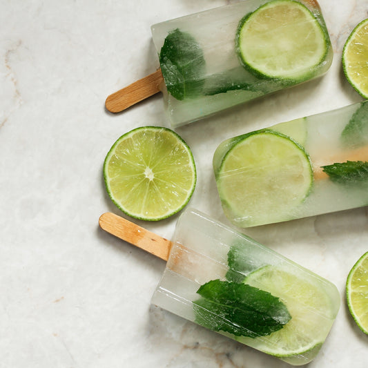 Manuka Honey, Mint and Lime Popsicles