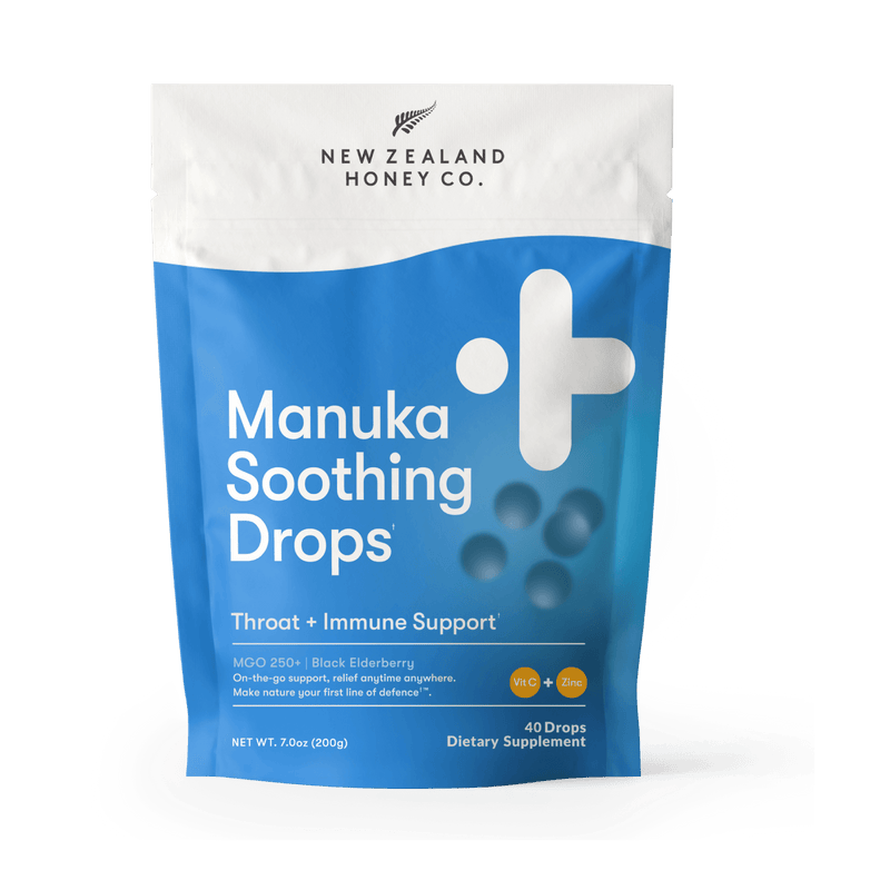 New Zealand Honey Co. Manuka Soothing Drops, Black Elderberry, MGO 250+ — lozenges and how to use