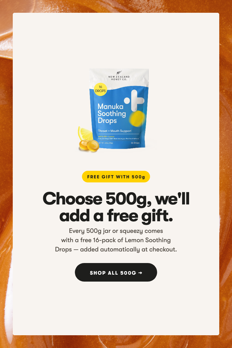 Free gift with 500g