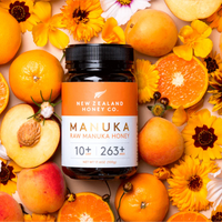 New Zealand Honey Co. Manuka Honey UMF™ 10+ — packaging and label detail, 250g (8.8oz)