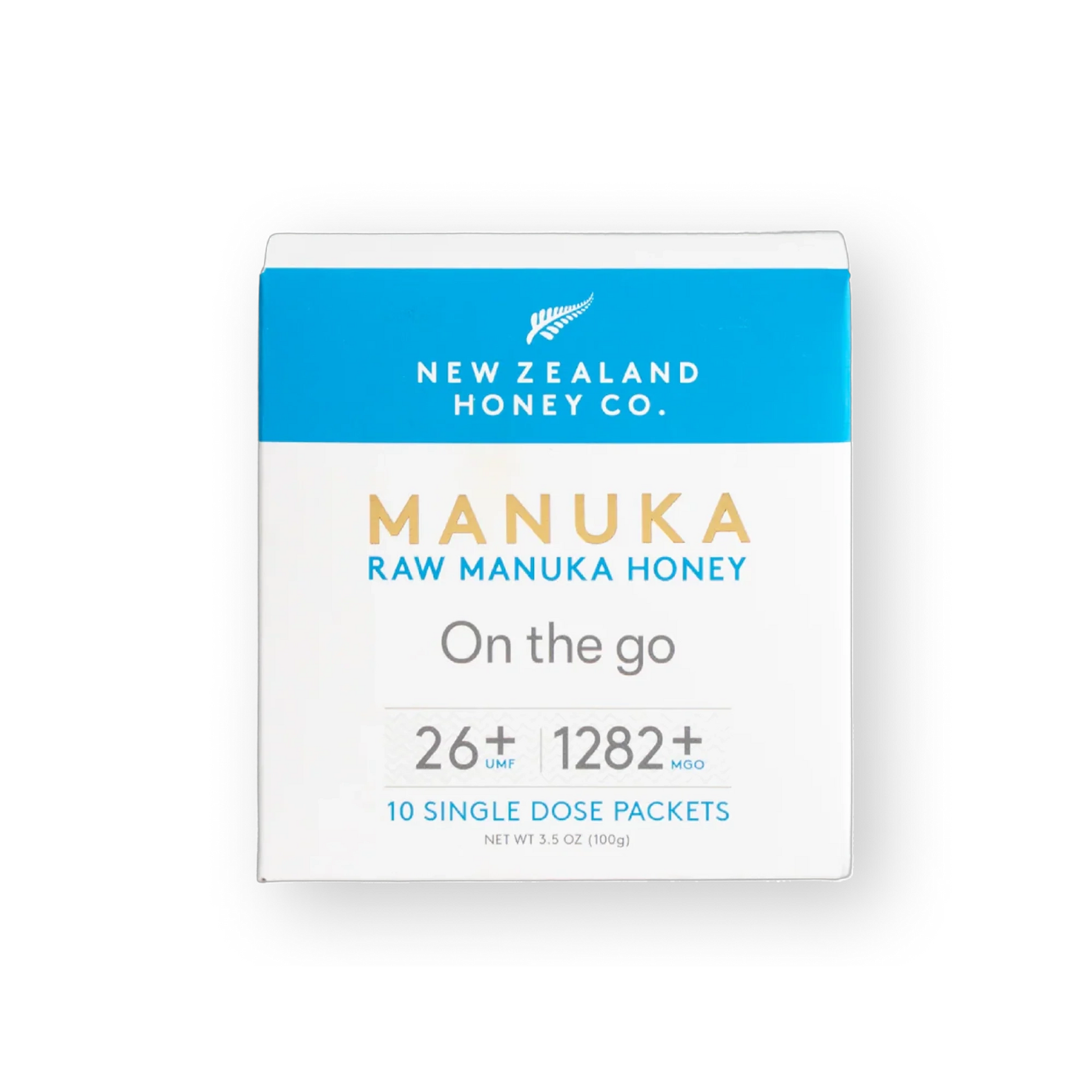 New Zealand Honey Co. Manuka Honey single-serve packets  — on-the-go packaging detail