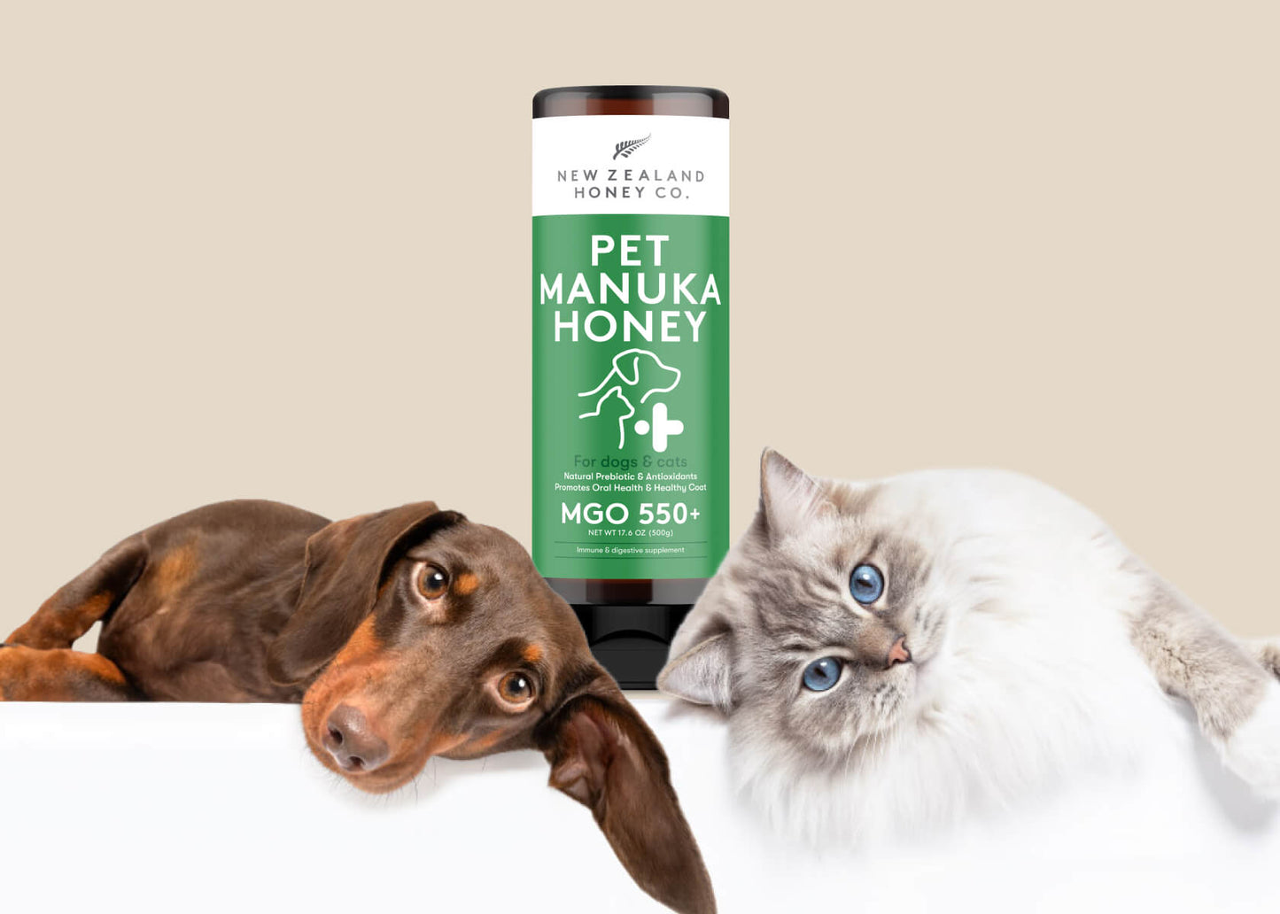 Pet Manuka Honey MGO550+ 500g Squeezy + Pet Spoon