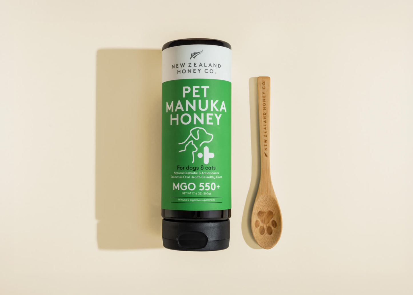 Pet Manuka Honey MGO550+ 500g Squeezy + Pet Spoon