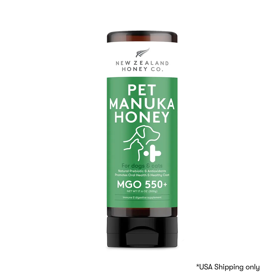 Pet Manuka Honey MGO550+ 500g Squeezy + Pet Spoon