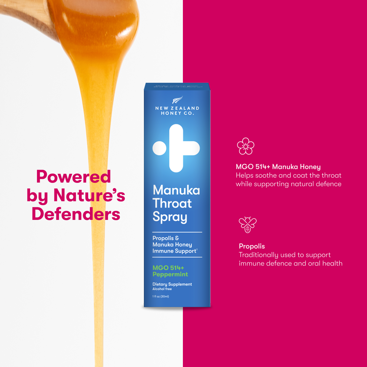 Manuka Throat Spray MGO 514+ with Propolis