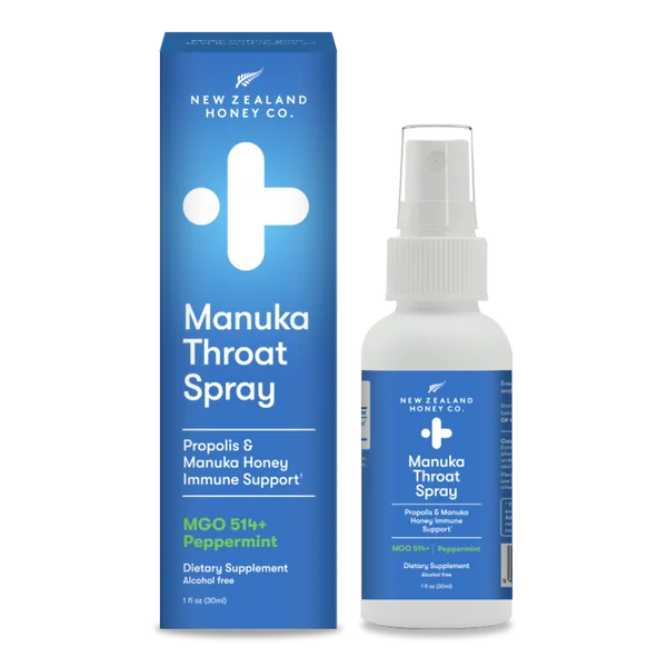 Manuka Throat Spray with Propolis, 30ml bottle